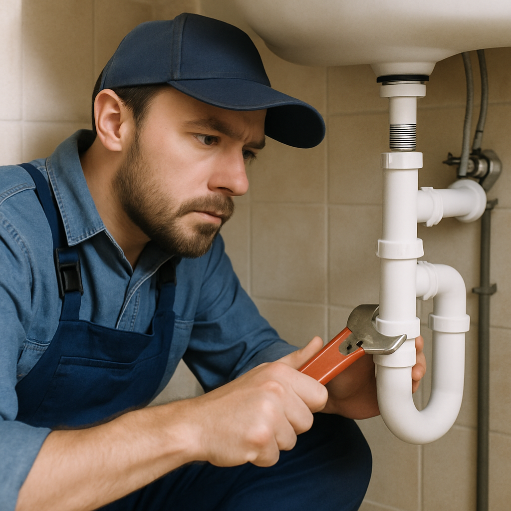 Local Plumber at Work