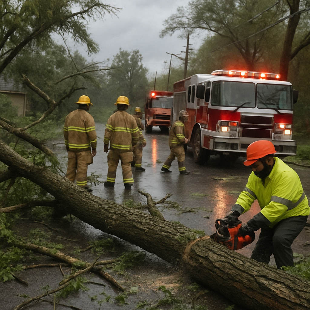 Emergency tree removal after a storm