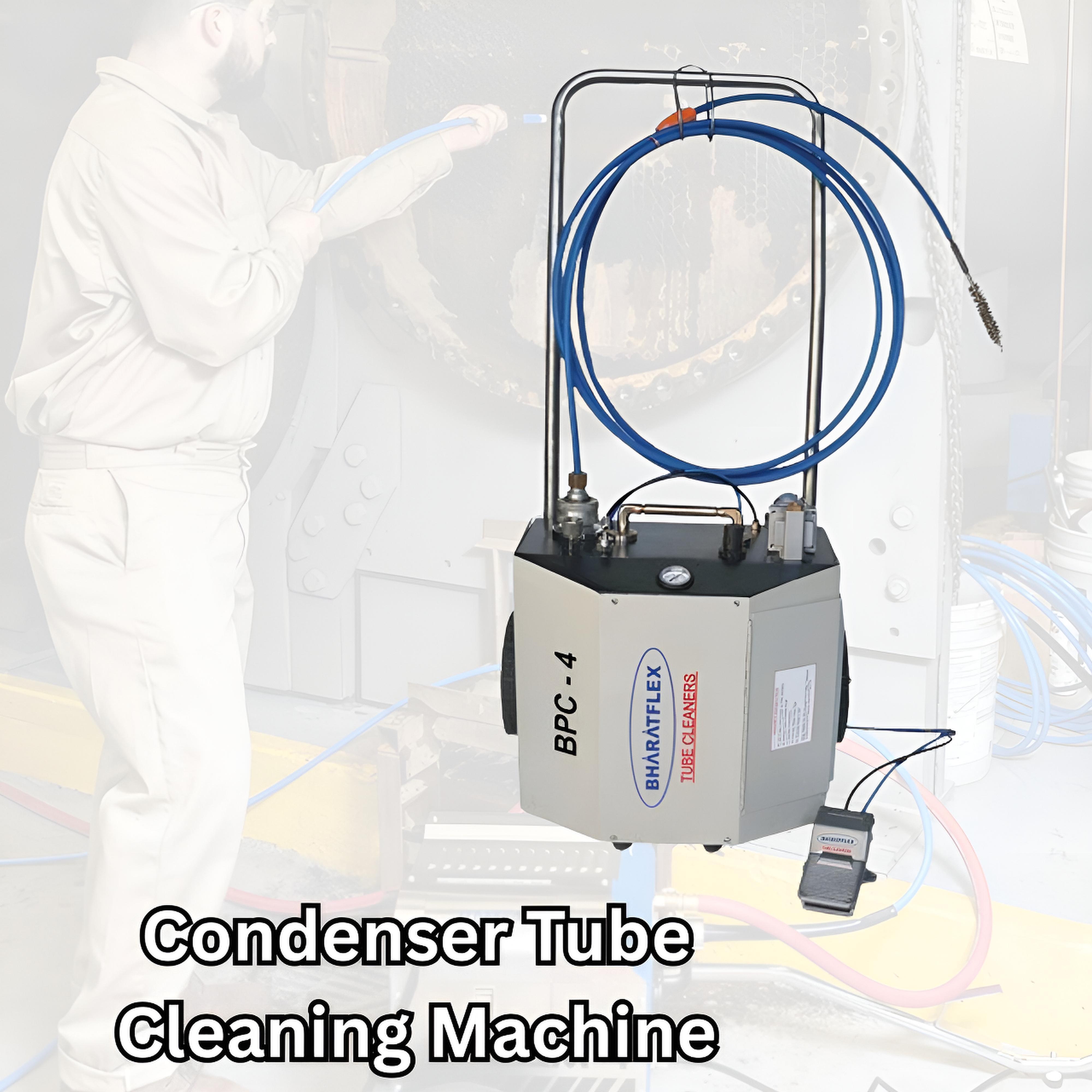 condenser tube cleaning machine for heat exchanger tube maintenance