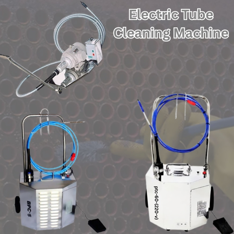 professional electric tube cleaning machine for condenser and chiller tubes